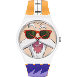 Swatch Ανδρικό Ρολόι με Πολύχρωμο Καουτσούκ Λουράκι SUOZ346