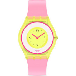 Swatch Γυναικείο Ρολόι με Ροζ Καουτσούκ Λουράκι SS08Z101