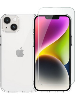 Vivid Set Θήκη TPU + Full Face Tempered Glass Apple iPhone 15 Plus Black (VIGELLY395GLASSBK)