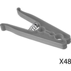Μανταλάκια Ρούχων Πλαστικά (48τμχ) F-V Jumbo Peg 117199 Grey