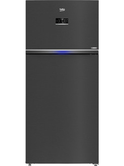 Beko RDNE650E40ZXBRN Δίπορτο Ψυγείο 630lt No Frost Υ187xΠ83.2xΒ76.2cm Μαύρο