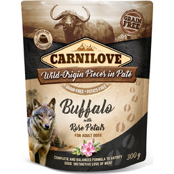 Carnilove Wild Origin Pieces in Pate with Buffalo & Rose Petals 300gr