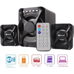 Kisonli U-2500 Ασύρματα Ηχεία Υπολογιστή 2.1 11W με Bluetooth Black