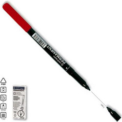Centropen μαρκαδόρος ανεξίτηλος κόκκινο 1mm (ΠΑΚ12)