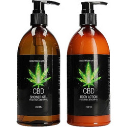 Σετ Περιποίησης Με Κάνναβη - Pharmquests CBD Bath & Shower Luxe Care Set Green Tea Hemp Oil 2pcs