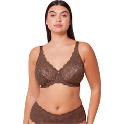 Triumph Amourette Bralette με Ελαφριά Ενίσχυση με Μπανέλα Σοκολατί 10166797-1987