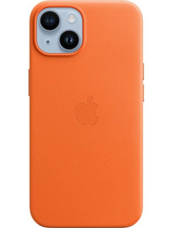 Apple Leather Case with MagSafe Orange (iPhone 14)