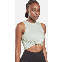 Reebok Studio Gathered Solid Tank Top Γυναικείο Αθλητικό Crop Top Πράσινο Mint HG0829