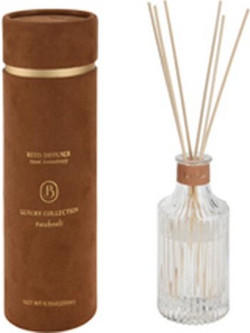 Αρωματικό χώρου με 6 sticks 200ml, σε γυάλινο βαζάκι, 8x8x27 cm Patchouli - Aria Trade