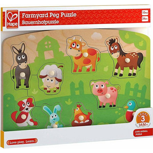 Παιδικό Puzzle Hape Ξύλινο Ζωάκια Αγροκτήματος 9 Κομμάτια