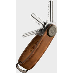 ORBITKEY ΔΕΡΜΑΤΙΝΗ ΚΛΕΙΔΟΘΗΚΗ ΜΠΡΕΛΟΚ ΚΑΦΕ - KEY ORGANISER CRAZY HORSE LEATHER CHESTNUT BROWN CHLO-2-CBCBGM