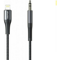 Καλώδιο Ήχου Lightning male 3.5mm Male 1m Awei CL-116L - Μαύρο