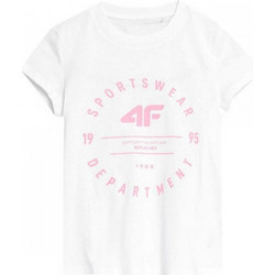 4F Παιδικό T-Shirt Κοντομάνικο Λευκό JSS23T-TSHF280-10S