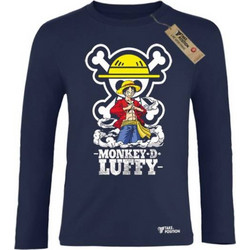 Takeposition One Piece Monkey Luffy Ready for Action Παιδικό T-Shirt Μακρυμάνικο Navy Μπλε 814-1355-17