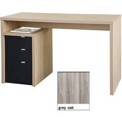 Bicolor Γραφείο 3 Συρτάρια 120x48x76εκ. Με Επιλογές Χρωμάτων - Grey Oak