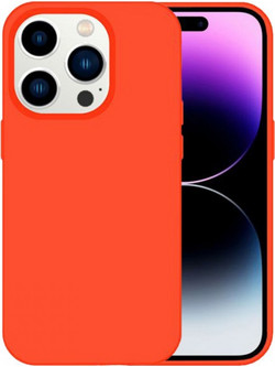 Θήκη Rubber Ενισχυμένης Σιλικόνης για iPhone 15 Pro Κόκκινο