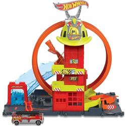 Mattel Hot Wheels City Super Loop Fire Station