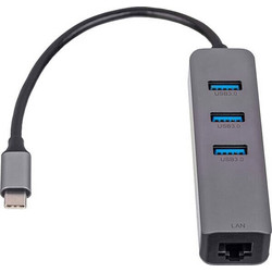 Akyga AK-AD-66 USB Hub 3.0 USB-C με 4 Θύρες USB-A / Ethernet