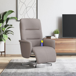 vidaXL Πολυθρόνα Μασάζ με Υποπόδιο Περιστρεφόμενη Ανακλινόμενη Γκρι 356578