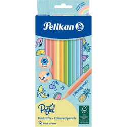 Pelikan Pastel Ξυλομπογιές Σετ 12τμχ