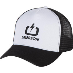 Emerson Καπέλο Jockey με Δίχτυ Snapback Υφασμάτινο Μαύρο Λευκό 23.EU01.07-066