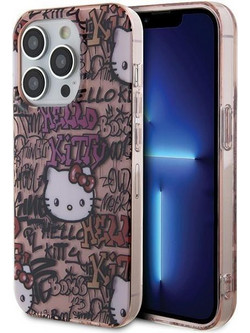 Hello Kitty IML Tags Graffiti case for iPhone 15 Pro - pink