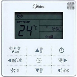 MIDEA MIDEA KJR-29B/E ΕΝΣΥΡΜΑΤΟ ΧΕΙΡΙΣΤΗΡΙΟ / ΘΕΡΜΟΣΤΑΤΗΣ ΓΙΑ FAN COIL ΤΟΙΧΟΥ 81 000045