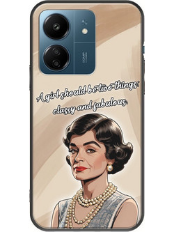 Θήκη Brilliant Business Minds - Coco Chanel Xiaomi Poco C65 Black TPU (Μαύρη Σιλικόνη)