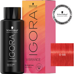 Schwarzkopf Igora Vibrance 0-88 Έντονο Κόκκινο Μίξτον Ενισχυτικό Βαφής Μαλλιών Χωρίς Αμμωνία 60ml