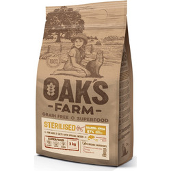 Oak's Farm Grain Free Adult Sterilised with Salmon & Krill 6kg