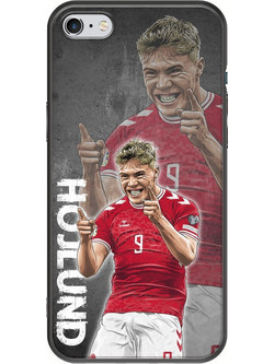 Θήκη Euro 2024 - Rasmus Hojlund iPhone 6 Plus / iPhone 6s Plus Black TPU (Μαύρη Σιλικόνη)