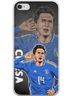 Θήκη Euro 2024 - Federico Chiesa iPhone 6 Plus / iPhone 6s Plus Flexible TPU (Διάφανη Σιλικόνη)
