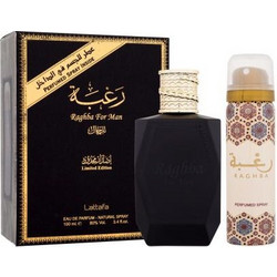 Lattafa Perfumes Raghba for Men Eau de Parfum 100ml + Deodorant 50ml