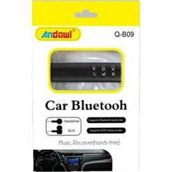 Andowl Bluetooth Αυτοκινήτου με Υποστήριξη Handsfree και AUX σε Μαύρο Χρώμα Q-B09