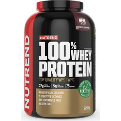 Nutrend 100% Whey Chocolate Brownies Πρωτεΐνη Ορού Γάλακτος Γράμμωσης Χωρίς Γλουτένη 2.25kg