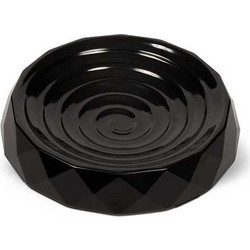 Glee Μπολ Μελαμίνης Γάτας Φαγητού Dish Round Diamond 160ml Μαύρο