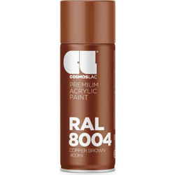 Cosmoslac Premium Acrylic Paint Σπρέι Βαφής Copper Brown RAL8004 Gloss 400ml