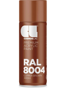 Cosmoslac Premium Acrylic Paint Σπρέι Βαφής Copper Brown RAL8004 Gloss 400ml