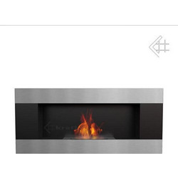 Επιτοίχια εστία βιοαιθανόλης DELTA2/BLACK/HORIZONTAL/TUV KRATKI