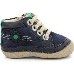 Kickers Παιδικά Μποτάκια Μπλε Suede με Φερμουάρ 928062-10-10