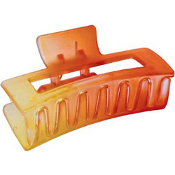 Colorful Ombre Square Hair Clip Orange/Yellow