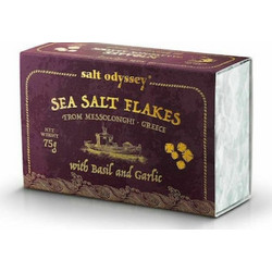 Νιφάδες Αλατιού Με Βασιλικό Και Σκόρδο Salt Odyssey 75gr