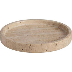 Διακοσμητικός Δίσκος Travertine AH-AX24152 Φ20x2,5cm Marble Beige Andrea House Μάρμαρο