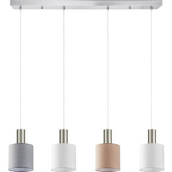 Home Lighting Κρεμαστό Φωτιστικό Οροφής Ράγα Πολύφωτο E27 Γκρι SE21-NM-4-4BL-SH123 77-8932