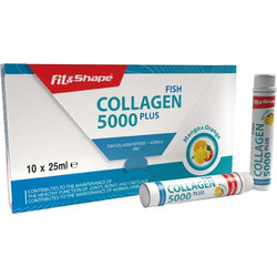 Fit & Shape Fish Collagen 5000 Plus Mango Orange με Βιταμίνη C 10x25ml