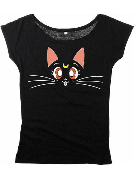 Sailor Moon Tshirt Luna Woman Black Medium (ABYTEX317_M)