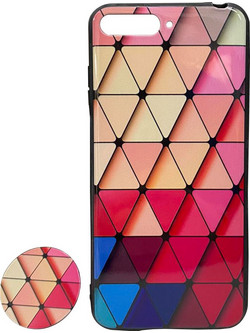 Θήκη TPU Back Cover Colourful Puzzle με Pop Holder για Huawei Y6 2018, πολύχρωμη