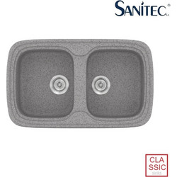 Sanitec Classic 312 Επικαθήμενος Νεροχύτης Γρανίτη Ματ Granite Grey 82x50cm
