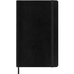 Moleskine σημειωματάριο μονόχρωμο Classic Notebook Ruled Large Μαύρο - QP616