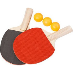 Σετ Ρακέτες Ping Pong με 3 Μπαλάκια (ΤΥΧΑΙΑ ΕΠΙΛΟΓΗ ΧΡΩΜΑΤΟΣ)